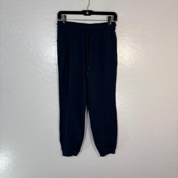 Lululemon Pants Womens 4 Navy Joggers Sweatpants Drawstring Cuffed LW5GCMS.0 - Picture 1 of 8